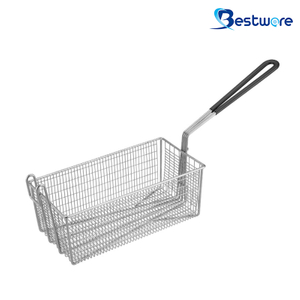 Fry Basket with Rubberized Handle - 336×165×125mm