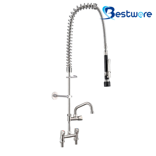 Dual Deck Mount Pre Rinse Faucet
