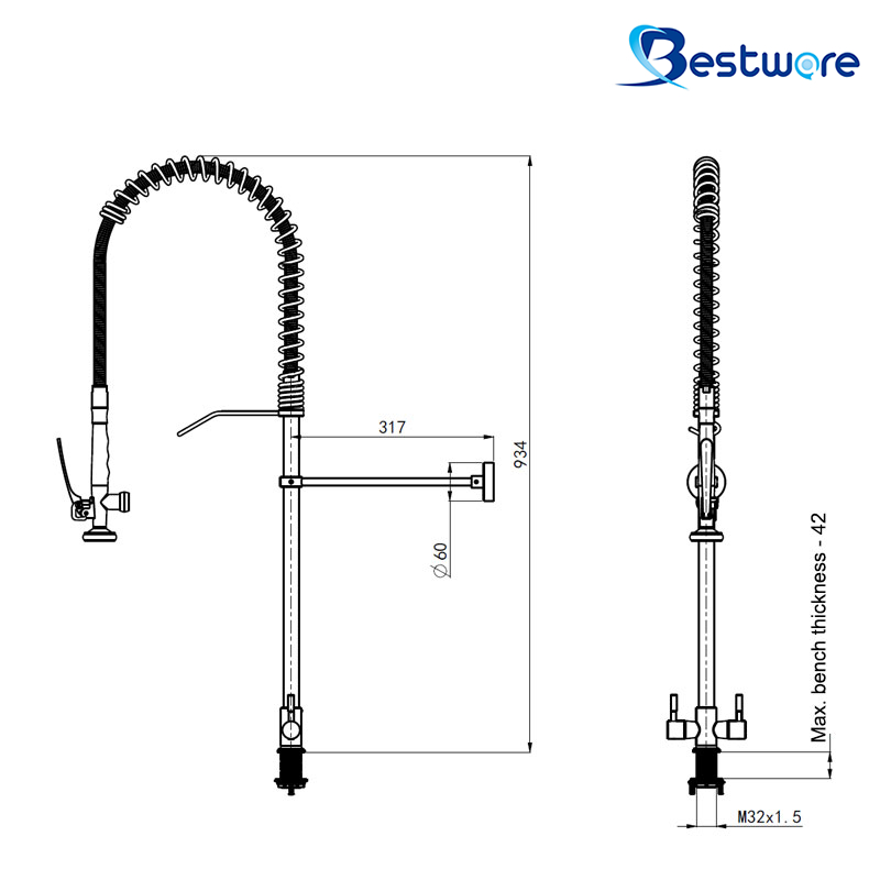 DAISY - Hob Mount Pre-rinse Faucet